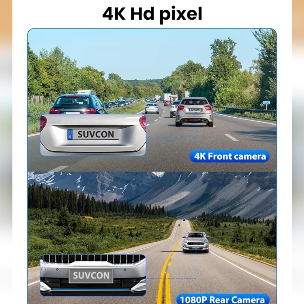 4K Dash Cam Front And Rear - Picture 2 of 9